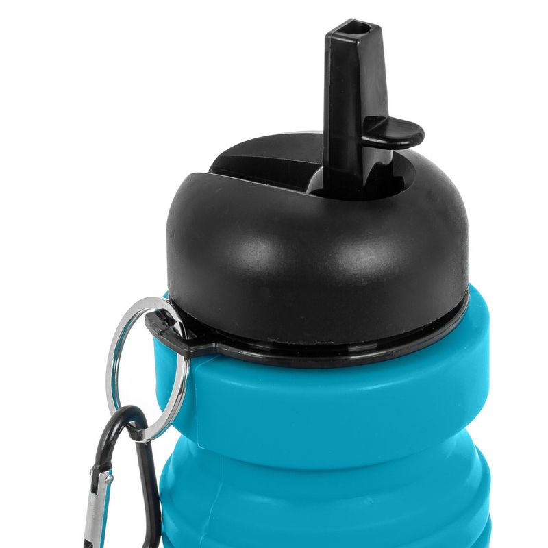 Casa si Gradina - Bucatarie si vesela - Cani si pahare - Sticle - Sticla de apa pliabila, silicon, capacitate 200-500ml, culoare petrol - Infinity.ro