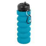 Casa si Gradina - Bucatarie si vesela - Cani si pahare - Sticle - Sticla de apa pliabila, silicon, capacitate 200-500ml, culoare petrol - Infinity.ro