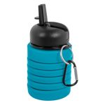 Casa si Gradina - Bucatarie si vesela - Cani si pahare - Sticle - Sticla de apa pliabila, silicon, capacitate 200-500ml, culoare petrol - Infinity.ro