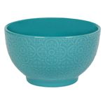 Casa si Gradina - Bucatarie si vesela - Vesela si tacamuri - Farfurii si boluri - Bol ceramic, model reliefat, culoare petrol, capacitate 650 ml - Infinity.ro