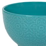 Casa si Gradina - Bucatarie si vesela - Vesela si tacamuri - Farfurii si boluri - Bol ceramic, model reliefat, culoare petrol, capacitate 650 ml - Infinity.ro