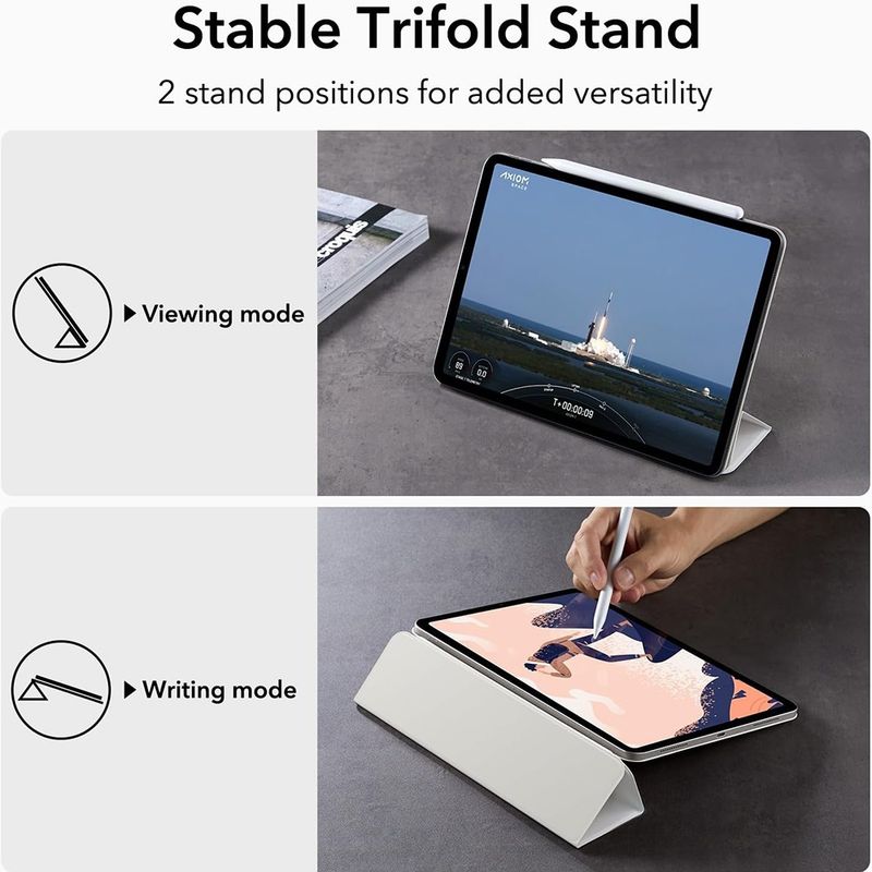 Laptop, Telefoane si Tablete - Tablete si accesorii tablete - Accesorii Tablete - Huse tablete - Husa pentru iPad Pro 11 2018 / iPad Air 4 / 5 / 11 (2020/2022/2024) - ESR Rebound Magnetic - Alb - Infinity.ro