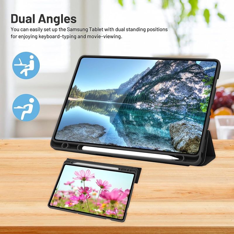 Laptop, Telefoane si Tablete - Tablete si accesorii tablete - Accesorii Tablete - Huse tablete - Husa pentru Samsung Galaxy Tab A9 Plus - Techsuit Flex Trifold - Matcha Verde - Infinity.ro