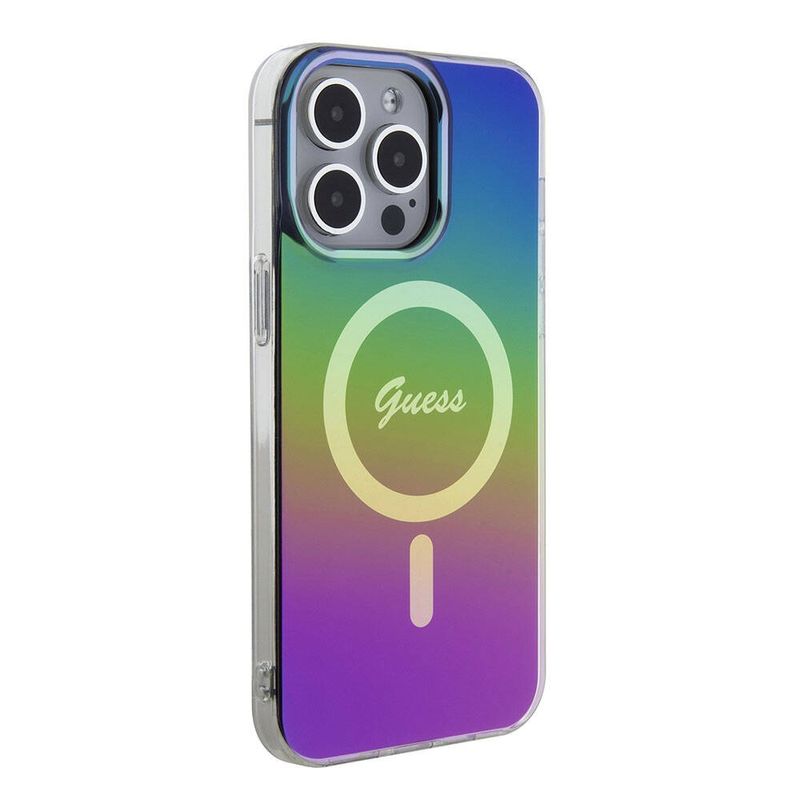 Laptop, Telefoane si Tablete - Telefoane mobile si accesorii - Accesorii Telefoane - Huse telefoane - Husa pentru iPhone 15 Pro - Guess IML Iridescent MagSafe (GUHMP15LHITSK) - Rainbow - Infinity.ro