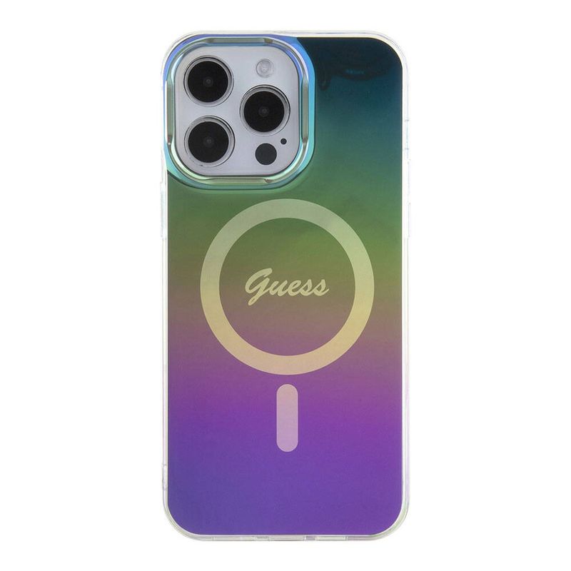 Laptop, Telefoane si Tablete - Telefoane mobile si accesorii - Accesorii Telefoane - Huse telefoane - Husa pentru iPhone 15 Pro - Guess IML Iridescent MagSafe (GUHMP15LHITSK) - Rainbow - Infinity.ro