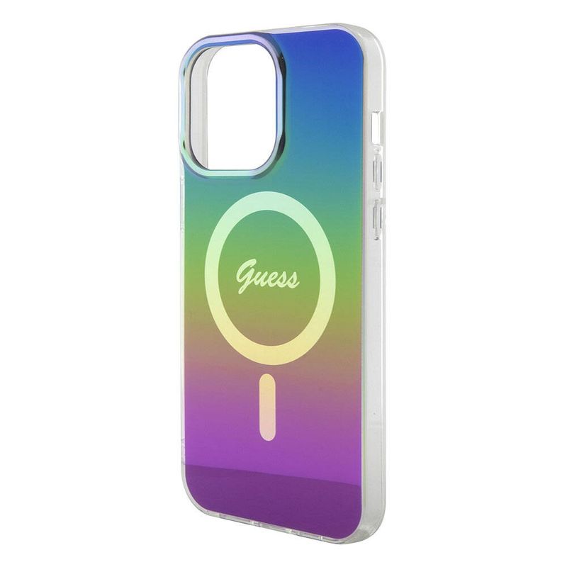 Laptop, Telefoane si Tablete - Telefoane mobile si accesorii - Accesorii Telefoane - Huse telefoane - Husa pentru iPhone 15 Pro - Guess IML Iridescent MagSafe (GUHMP15LHITSK) - Rainbow - Infinity.ro