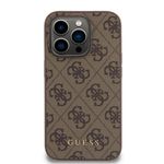 Laptop, Telefoane si Tablete - Telefoane mobile si accesorii - Accesorii Telefoane - Huse telefoane - Husa pentru iPhone 15 Pro - Guess Hardcase 4G Metal Auriu Logo (GUHCP15LG4GFBR) - Maro - Infinity.ro
