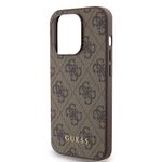 Laptop, Telefoane si Tablete - Telefoane mobile si accesorii - Accesorii Telefoane - Huse telefoane - Husa pentru iPhone 15 Pro - Guess Hardcase 4G Metal Auriu Logo (GUHCP15LG4GFBR) - Maro - Infinity.ro