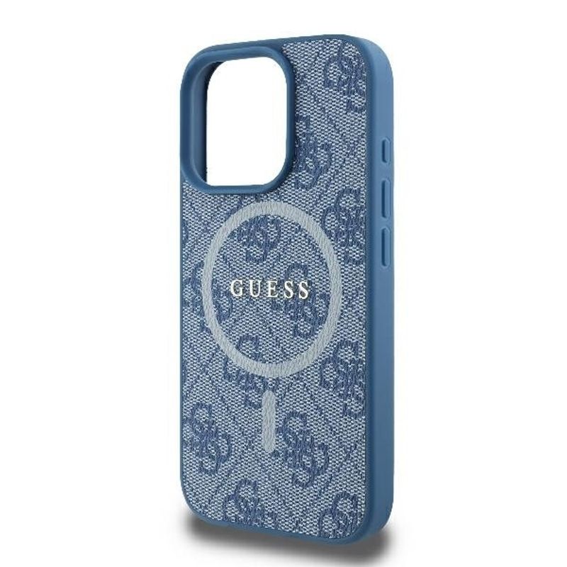Laptop, Telefoane si Tablete - Telefoane mobile si accesorii - Accesorii Telefoane - Huse telefoane - Husa pentru iPhone 16 Pro - Guess 4G Ring Classic Logo MagSafe (GUHMP16LG4GFRB) - Albastru - Infinity.ro