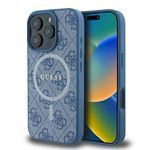 Laptop, Telefoane si Tablete - Telefoane mobile si accesorii - Accesorii Telefoane - Huse telefoane - Husa pentru iPhone 16 Pro - Guess 4G Ring Classic Logo MagSafe (GUHMP16LG4GFRB) - Albastru - Infinity.ro