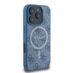 Laptop, Telefoane si Tablete - Telefoane mobile si accesorii - Accesorii Telefoane - Huse telefoane - Husa pentru iPhone 16 Pro - Guess 4G Ring Classic Logo MagSafe (GUHMP16LG4GFRB) - Albastru - Infinity.ro