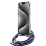 Laptop, Telefoane si Tablete - Telefoane mobile si accesorii - Accesorii Telefoane - Huse telefoane - Husa pentru iPhone 15 Pro - Guess Crossbody Cord 4G Print (GUHCP15LHC4SEB) - Albastru - Infinity.ro