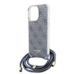 Laptop, Telefoane si Tablete - Telefoane mobile si accesorii - Accesorii Telefoane - Huse telefoane - Husa pentru iPhone 15 Pro - Guess Crossbody Cord 4G Print (GUHCP15LHC4SEB) - Albastru - Infinity.ro