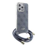 Laptop, Telefoane si Tablete - Telefoane mobile si accesorii - Accesorii Telefoane - Huse telefoane - Husa pentru iPhone 15 Pro - Guess Crossbody Cord 4G Print (GUHCP15LHC4SEB) - Albastru - Infinity.ro