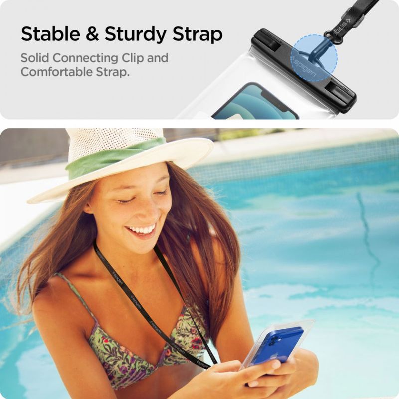 Laptop, Telefoane si Tablete - Telefoane mobile si accesorii - Accesorii Telefoane - Huse telefoane - Husa universala pentru telefon (set 2) - Spigen Waterproof Case A601 - Transparent - Infinity.ro