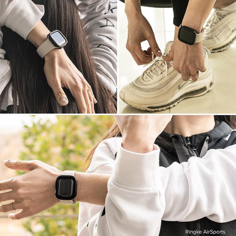 Laptop, Telefoane si Tablete - Wearables si gadgeturi - Wearables - Smartwatch-uri - Husa pentru Apple Watch 10 46mm - Ringke Air Sports - Negru - Infinity.ro