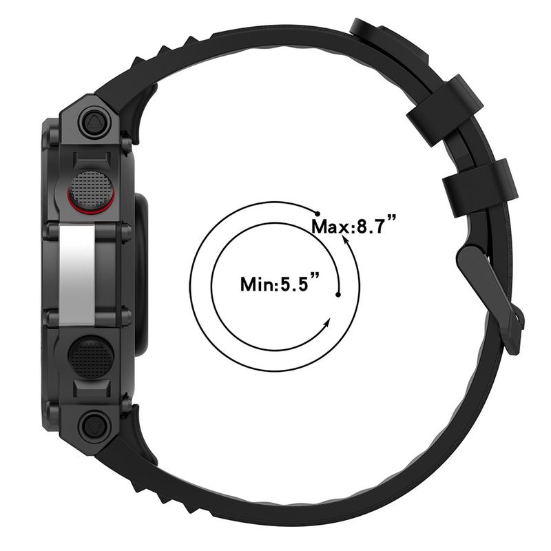 Laptop, Telefoane si Tablete - Wearables si gadgeturi - Wearables - Smartwatch-uri - Curea pentru Amazfit T-Rex 2 / 2 Ocean Albastru - Techsuit Watchband (W067) - Negru - Infinity.ro