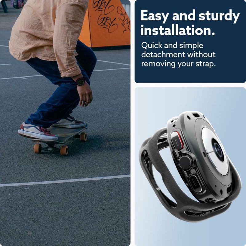 Laptop, Telefoane si Tablete - Wearables si gadgeturi - Wearables - Smartwatch-uri - Husa pentru Samsung Galaxy WatchA Ultra 47mm - Spigen Caseology Vault - Matte Negru - Infinity.ro