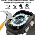 Laptop, Telefoane si Tablete - Wearables si gadgeturi - Wearables - Smartwatch-uri - Husa pentru Apple Watch Ultra / Ultra 2 + Folie - Techsuit Defense360 Pro - Negru - Infinity.ro