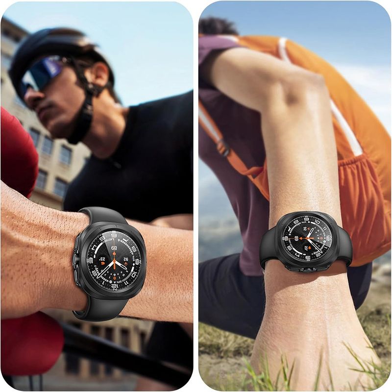 Laptop, Telefoane si Tablete - Wearables si gadgeturi - Wearables - Smartwatch-uri - Husa pentru Samsung Galaxy Watch UltraA (47mm) + Folie - Techsuit Defense360 Pro - Negru - Infinity.ro