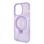Laptop, Telefoane si Tablete - Telefoane mobile si accesorii - Accesorii Telefoane - Huse telefoane - Husa pentru iPhone 15 Pro - Guess Ring Stand Script Glitter MagSafe (GUHMP15LHRSGSU) - Mov - Infinity.ro