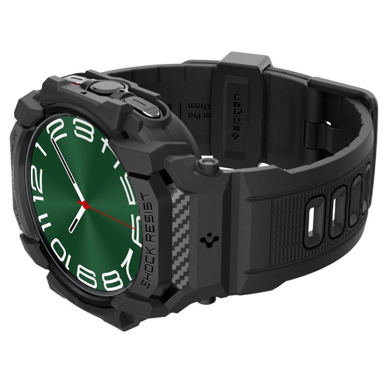 Laptop, Telefoane si Tablete - Wearables si gadgeturi - Wearables - Smartwatch-uri - Husa pentru Samsung Galaxy Watch UltraA 47mm - Spigen Rugged Armor Pro - Negru - Infinity.ro