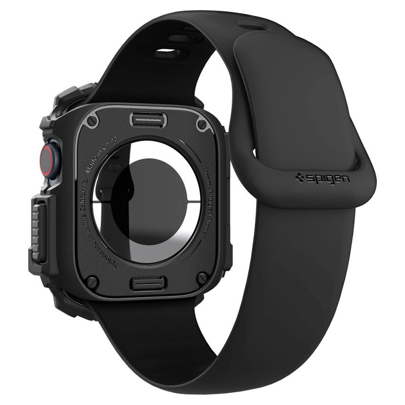 Laptop, Telefoane si Tablete - Wearables si gadgeturi - Wearables - Smartwatch-uri - Husa pentru Apple Watch 10 42mm - Spigen Rugged Armor - Negru - Infinity.ro