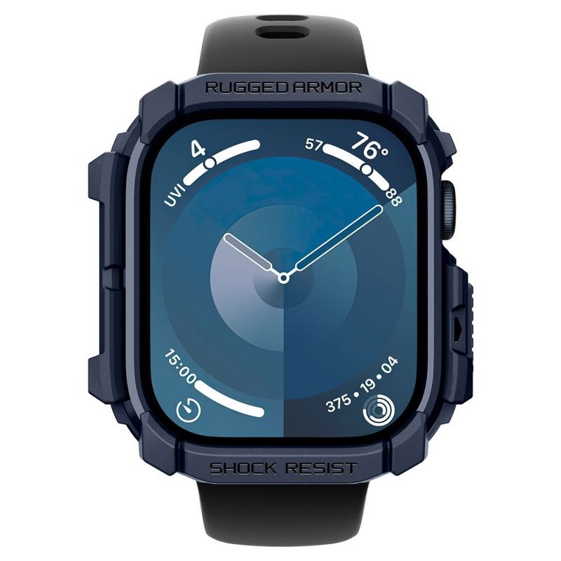 Laptop, Telefoane si Tablete - Wearables si gadgeturi - Wearables - Accesorii wearables - Husa pentru Apple Watch 10 46mm - Spigen Rugged Armor - Albastru inchis Albastru - Infinity.ro