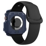 Laptop, Telefoane si Tablete - Wearables si gadgeturi - Wearables - Accesorii wearables - Husa pentru Apple Watch 10 46mm - Spigen Rugged Armor - Albastru inchis Albastru - Infinity.ro