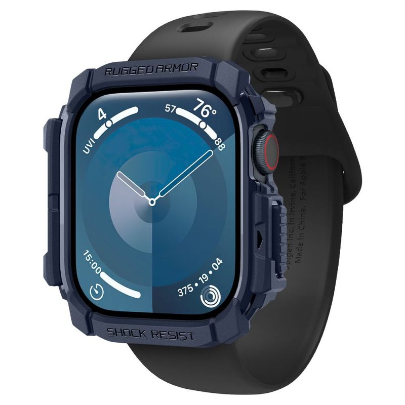 Laptop, Telefoane si Tablete - Wearables si gadgeturi - Wearables - Accesorii wearables - Husa pentru Apple Watch 10 46mm - Spigen Rugged Armor - Albastru inchis Albastru - Infinity.ro