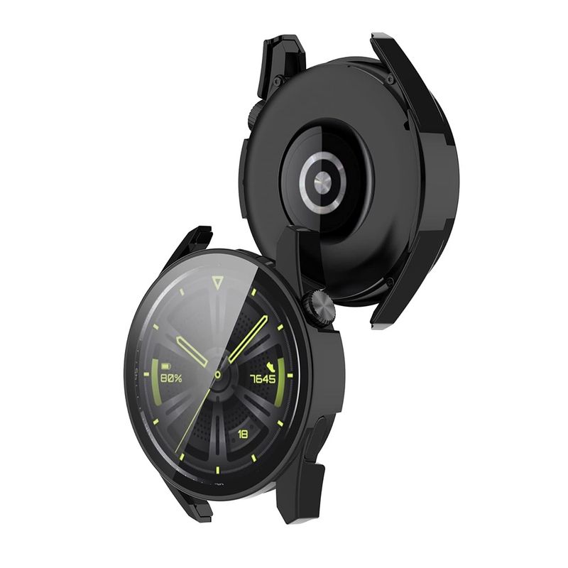 Laptop, Telefoane si Tablete - Wearables si gadgeturi - Wearables - Smartwatch-uri - Husa pentru Huawei Watch GT 3 (46mm) + Folie - Techsuit Defense360 Pro - Negru - Infinity.ro