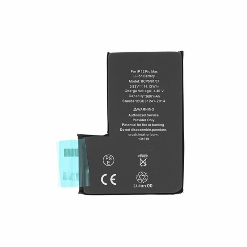 Laptop, Telefoane si Tablete - Telefoane mobile si accesorii - Piese si componente telefoane - Baterii telefoane - Baterie pentru iPhone 12 Pro Max, 3687mAh, fara prindere - OEM (18531) - Negru - Infinity.ro