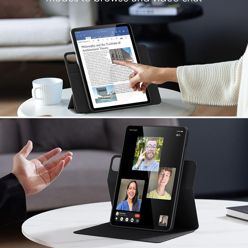 Laptop, Telefoane si Tablete - Tablete si accesorii tablete - Accesorii Tablete - Huse tablete - Husa pentru iPad Pro 13 (2024) - ESR Rebound Hybrid - Alb - Infinity.ro