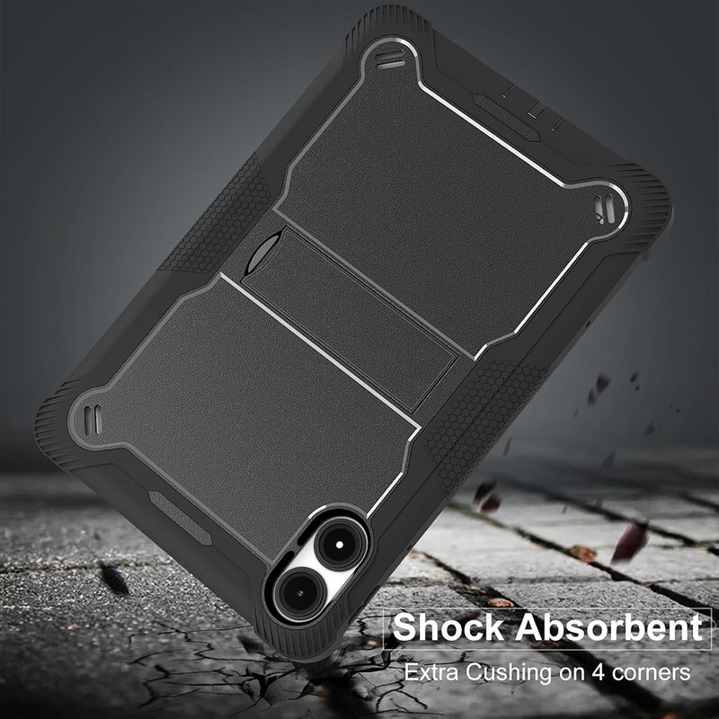 Laptop, Telefoane si Tablete - Tablete si accesorii tablete - Accesorii Tablete - Huse tablete - Husa pentru Xiaomi Rosumi Pad Pro / Poco Pad + Folie - Techsuit Rugged TabShell - Negru - Infinity.ro