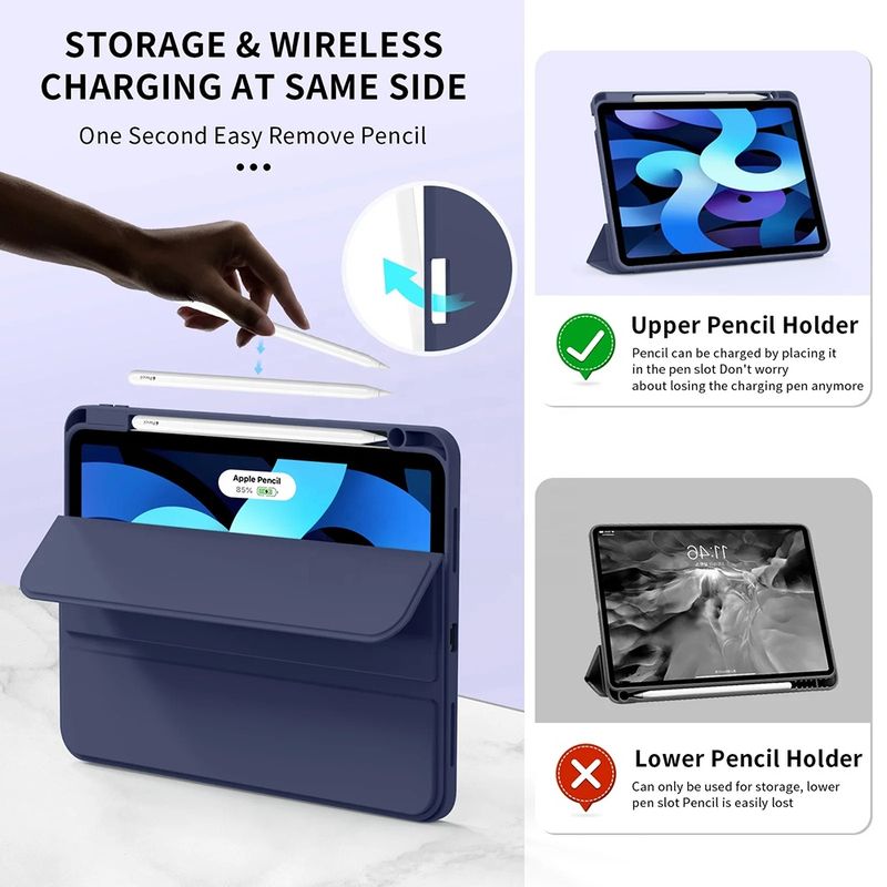 Laptop, Telefoane si Tablete - Tablete si accesorii tablete - Accesorii Tablete - Huse tablete - Husa pentru iPad Air 11 (2024) - Techsuit Flex Trifold - Gri - Infinity.ro