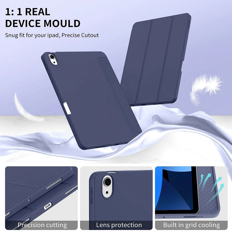 Laptop, Telefoane si Tablete - Tablete si accesorii tablete - Accesorii Tablete - Huse tablete - Husa pentru iPad Air 11 (2024) - Techsuit Flex Trifold - Gri - Infinity.ro