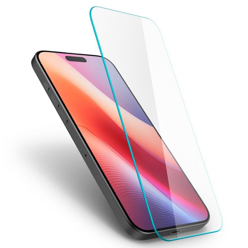 Laptop, Telefoane si Tablete - Telefoane mobile si accesorii - Accesorii Telefoane - Folii protectie telefoane - Folie pentru iPhone 15 / iPhone 16 - Spigen Glas.tR Slim - Transparent - Infinity.ro