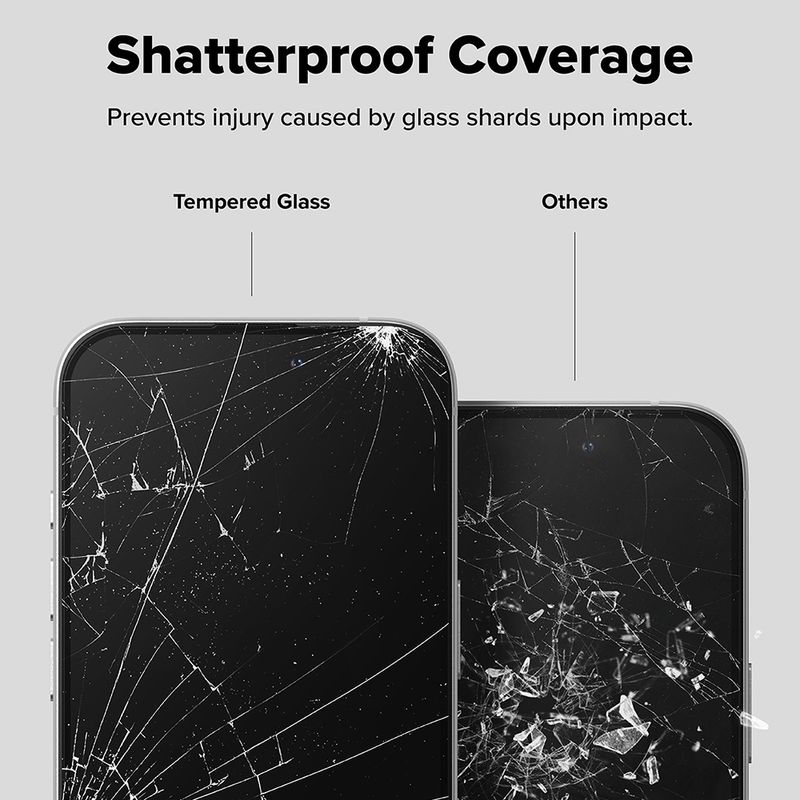 Laptop, Telefoane si Tablete - Telefoane mobile si accesorii - Accesorii Telefoane - Folii protectie telefoane - Folie pentru iPhone 16 / iPhone 15 (set 2) - Ringke Easy Slide TempeRosu Glass - Transparent - Infinity.ro