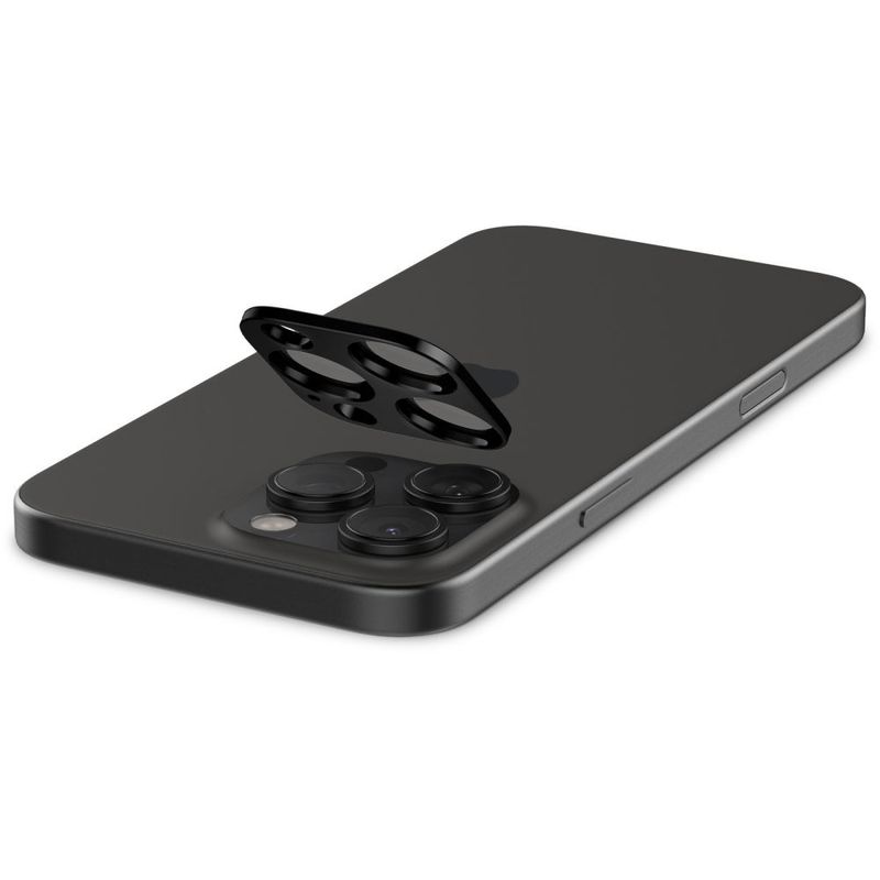 Laptop, Telefoane si Tablete - Telefoane mobile si accesorii - Accesorii Telefoane - Folii protectie telefoane - Folie Camera pentru iPhone 14 Pro / Pro Max / 15 Pro / Pro Max / 16 Pro / Pro Max (set 2) - Spigen Glas.tR Optik - Negru - Infinity.ro