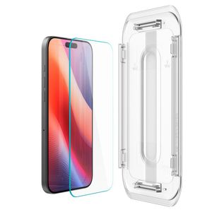 Folie Spigen EZ FIT, AGL07935 pentru Apple iPhone 16 Pro, Sticla Securizata, Full Glue
