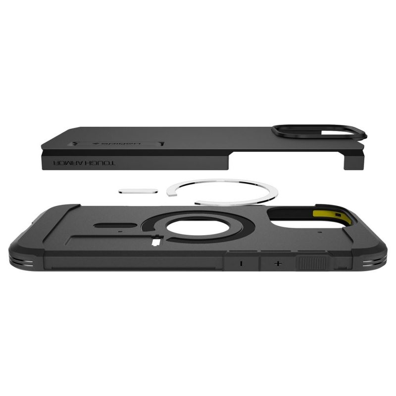 Laptop, Telefoane si Tablete - Telefoane mobile si accesorii - Accesorii Telefoane - Huse telefoane - Husa pentru iPhone 16 Pro - Spigen Tough Armor MagSafe - Negru - Infinity.ro