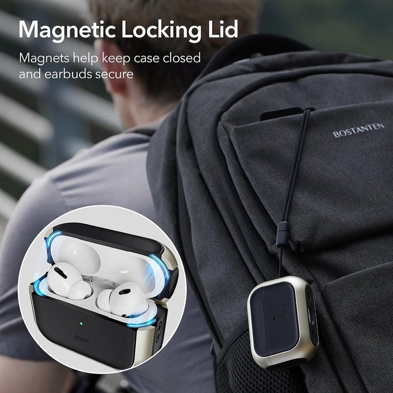 Laptop, Telefoane si Tablete - Telefoane mobile si accesorii - Accesorii Telefoane - Huse telefoane - Husa pentru Apple AirPods 4 - ESR Orbit Hybrid HaloLock - Roz - Infinity.ro