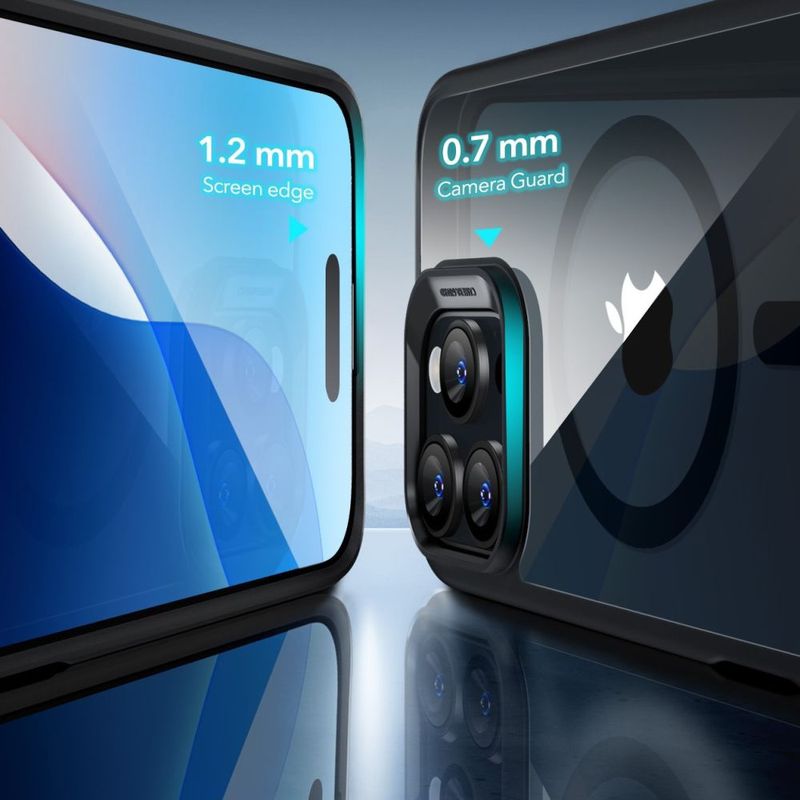 Laptop, Telefoane si Tablete - Telefoane mobile si accesorii - Accesorii Telefoane - Huse telefoane - Husa pentru iPhone 16 Pro + Folie - ESR Classic Hybrid HaloLock - Transparent / Negru - Infinity.ro