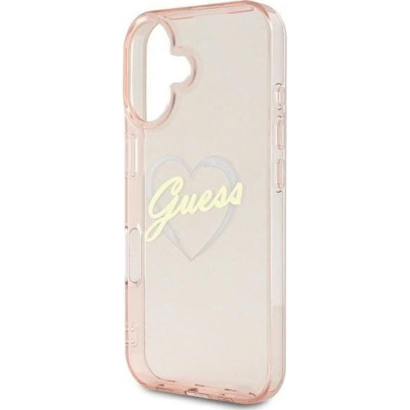 Laptop, Telefoane si Tablete - Telefoane mobile si accesorii - Accesorii Telefoane - Huse telefoane - Husa pentru iPhone 16 - Guess Hardcase IML Heart (GUHCP16SHCHGSPP) - Roz - Infinity.ro