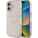 Laptop, Telefoane si Tablete - Telefoane mobile si accesorii - Accesorii Telefoane - Huse telefoane - Husa pentru iPhone 16 - Guess Hardcase IML Heart (GUHCP16SHCHGSPP) - Roz - Infinity.ro