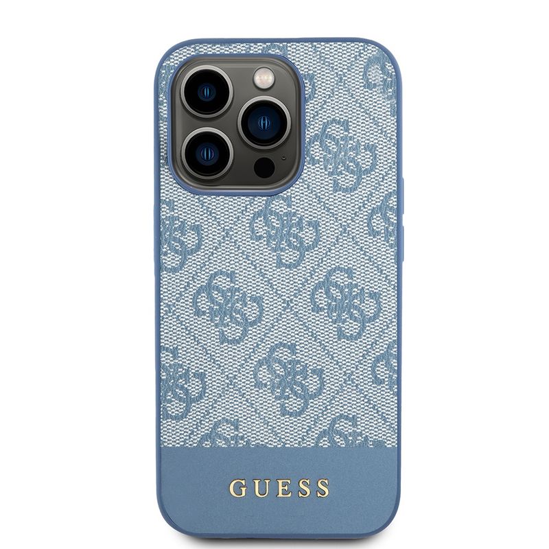 Laptop, Telefoane si Tablete - Telefoane mobile si accesorii - Accesorii Telefoane - Huse telefoane - Husa pentru iPhone 15 Pro Max - Guess Hardcase 4G Stripe Collection (GUHCP15XG4GLBL) - Albastru - Infinity.ro