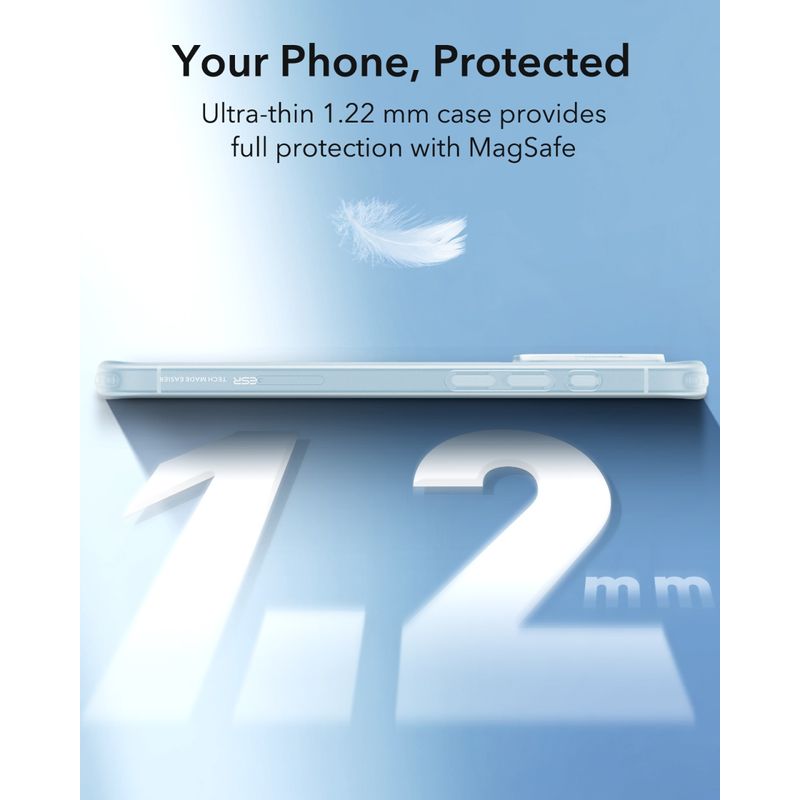 Laptop, Telefoane si Tablete - Telefoane mobile si accesorii - Accesorii Telefoane - Huse telefoane - Husa pentru iPhone 16 - ESR Zero HaloLock - Frosted Albastru - Infinity.ro