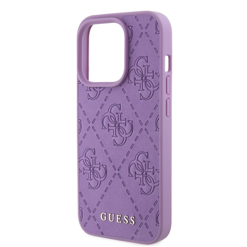 Laptop, Telefoane si Tablete - Telefoane mobile si accesorii - Accesorii Telefoane - Huse telefoane - Husa pentru iPhone 15 Pro Max - Guess Leather 4G Stamped (GUHCP15XP4EPMU) - Mov deschis - Infinity.ro