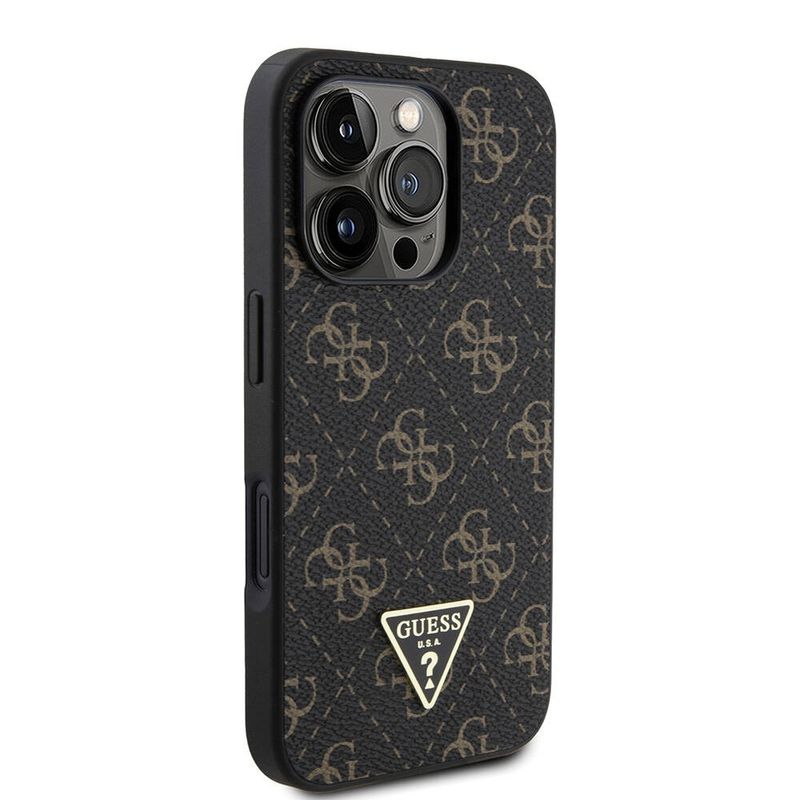 Laptop, Telefoane si Tablete - Telefoane mobile si accesorii - Accesorii Telefoane - Huse telefoane - Husa pentru iPhone 16 Pro - Guess Hardcase 4G Triangle Metal Logo (GUHCP16LPG4GPH) - Alb - Infinity.ro