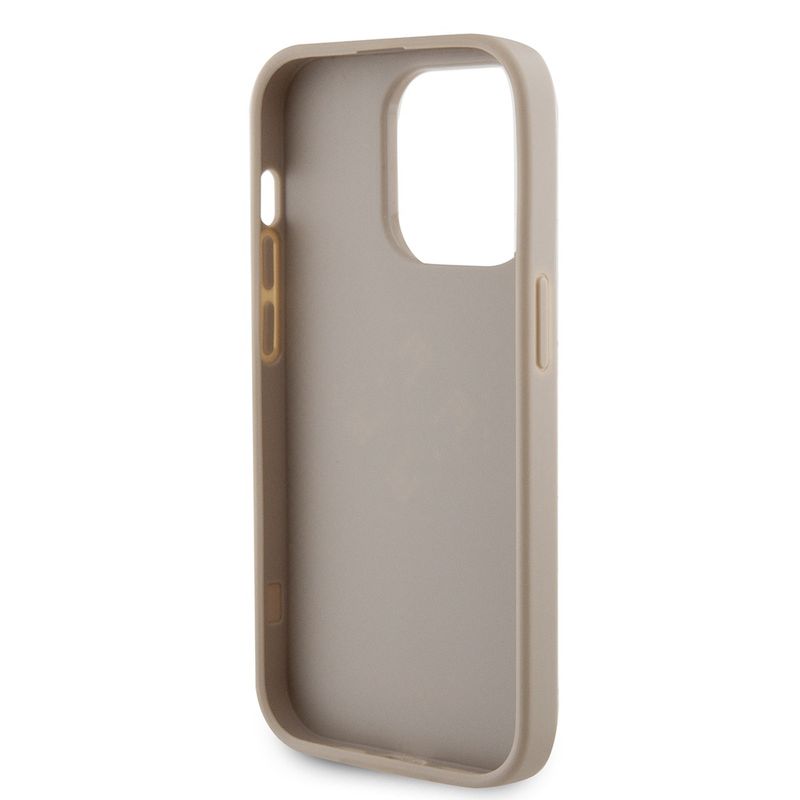 Laptop, Telefoane si Tablete - Telefoane mobile si accesorii - Accesorii Telefoane - Huse telefoane - Husa pentru iPhone 15 Pro - Guess Leather Perpentruated 4G (GUHCP15LPSP4LGD) - Auriu - Infinity.ro